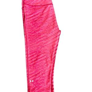 Under Armour Women's Striped Pink Capris, Size XL
